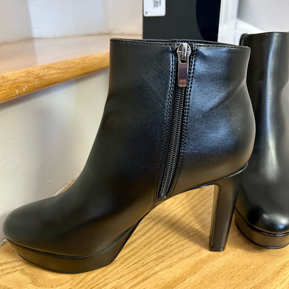 Black Leather Ankle Boots